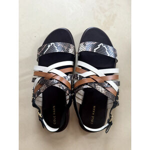 Cole Haan Women's Leather Strappy Sandals Size 8B Multicolor, New without box